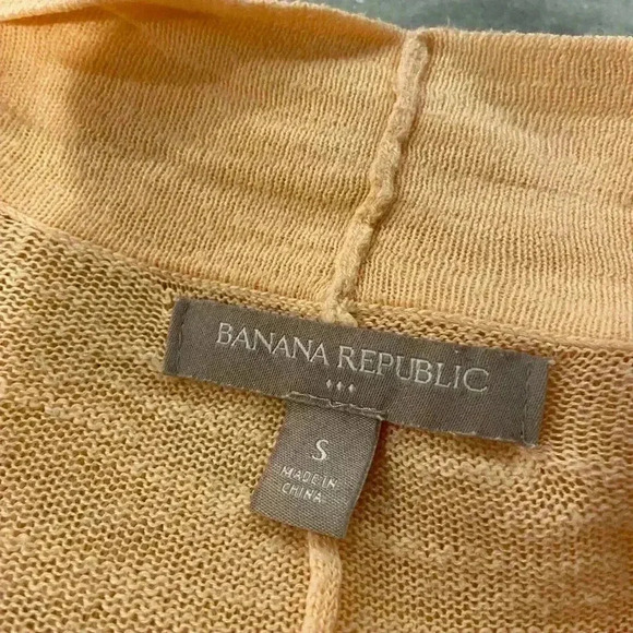Banana Republic Hi Lo Cocoon Cardigan Perfect Peach Cotton Long Sleeve Size S - Picture 11 of 13